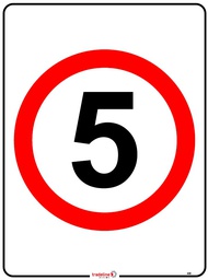 Safety Sign 600 x 450mm - 5km