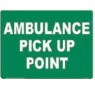 [SIGNA50C] Safety Sign 600 x 450mm Corflute- Ambulance Pick Up Point