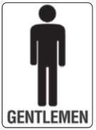 [SIGN928C] Safety Sign 300 x 225mm Coreflute - Gentlemen