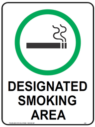 [SIGNA42C] Safety Sign 600 x 450mm Coreflute - DESIGNATED SMOKING AREA (Symbol)