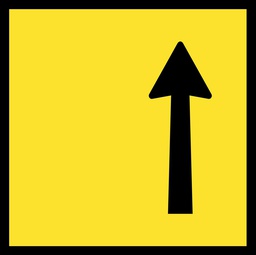 [TC1359_4C] Multi Message Sign 600 x 600mm Class 1 Coreflute - Lane Status, Single Right Lane Symbol