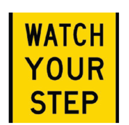 [TM8-V100C] Victoria Multi Message Sign 600 x 600mm Class 1 Coreflute - Watch your Step