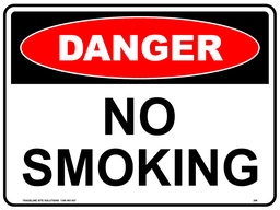 [SIGN206C] Safety Sign 600 x 450mm Coreflute - DANGER no smoking