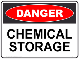 [SIGN257C] Safety Sign 600 x 450mm Coreflute - Chemical Storage